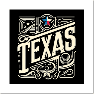 Texas Vintage Design Posters and Art